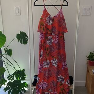 ✨4/$20 Brigitte Bailey Floral Maxi Beach Vacation Dress